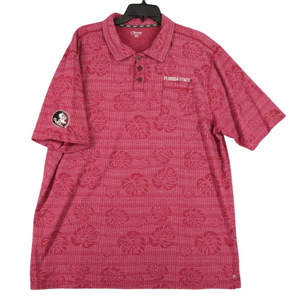 Florida State University Performance Golf Polo Shirt Mens XXL Seminoles Tropical